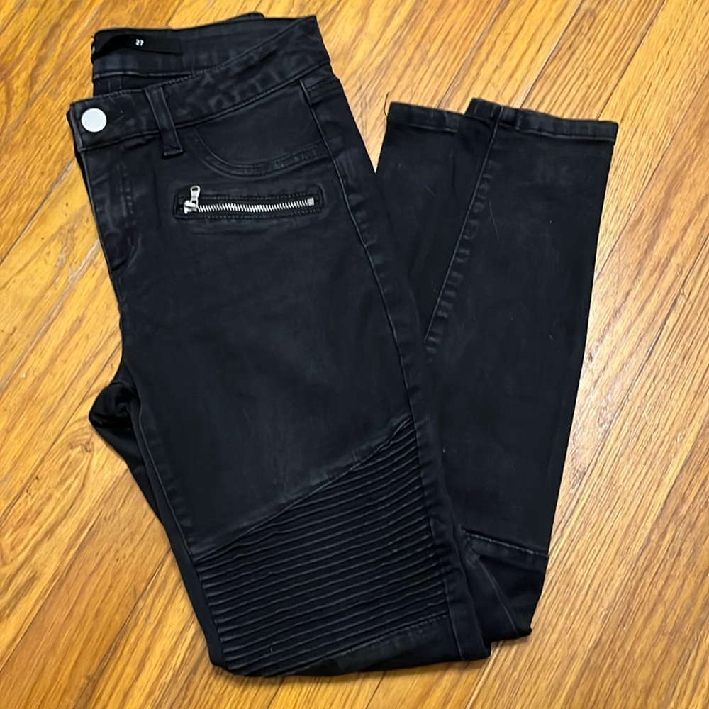 Harper Black Zipper Jegging size 27
